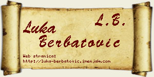 Luka Berbatović vizit kartica